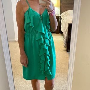 Green zipper Dress size small